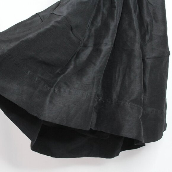 Aje Psychedelia Puff Sleeve Cut Out Mini Dress Tie Back Black Size Medium/8 - Picture 13 of 16